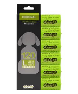 doo-n-go Unscented Poop Bags 120pk - Large 10x12"